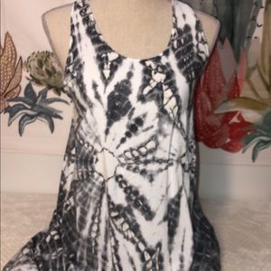 Black/Grey/White Tie Dye Dress